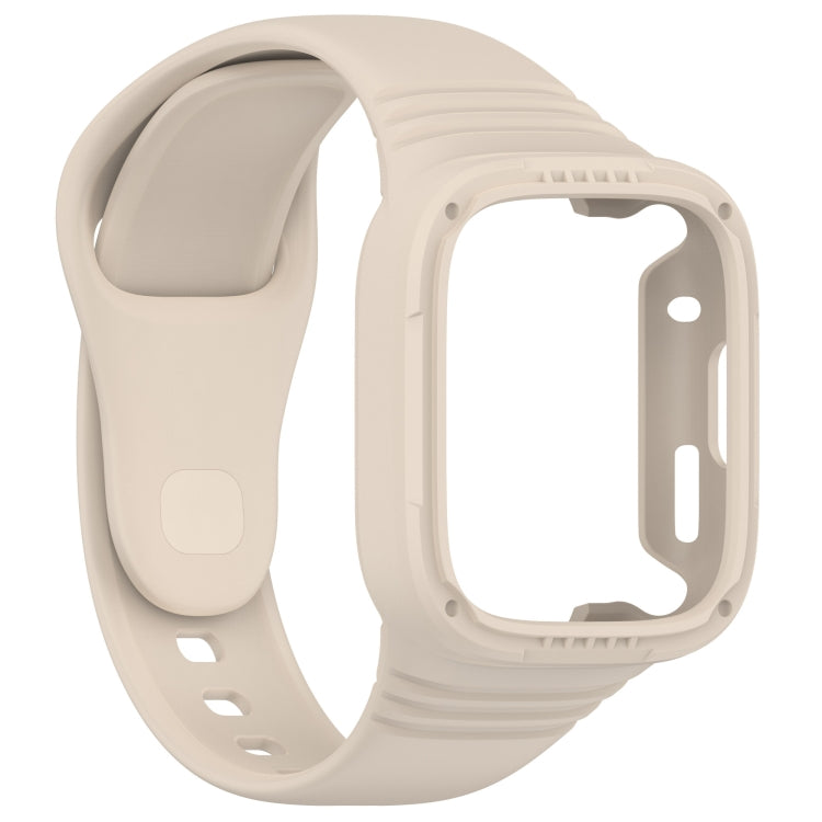 For Redmi Watch 3 Integrated Fully Enclosed Silicone Watch Band(Ivory White) - Watch Bands by PMC TechLife | Online Shopping South Africa | PMC TechLife | Buy Now Pay Later Mobicred