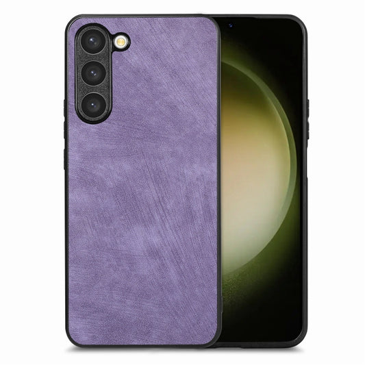 For Samsung Galaxy S25+ 5G Vintage Leather PC Back Cover Phone Case(Purple) - Galaxy S25+ 5G Cases by PMC Jewellery | Online Shopping South Africa | PMC Jewellery | Buy Now Pay Later Mobicred