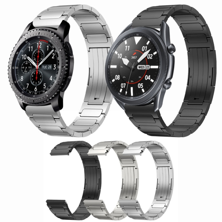 For Samsung Gear S3 Frontier 22mm I-Shaped Titanium Alloy Watch Band(Grey) - Watch Bands by PMC Jewellery | Online Shopping South Africa | PMC Jewellery