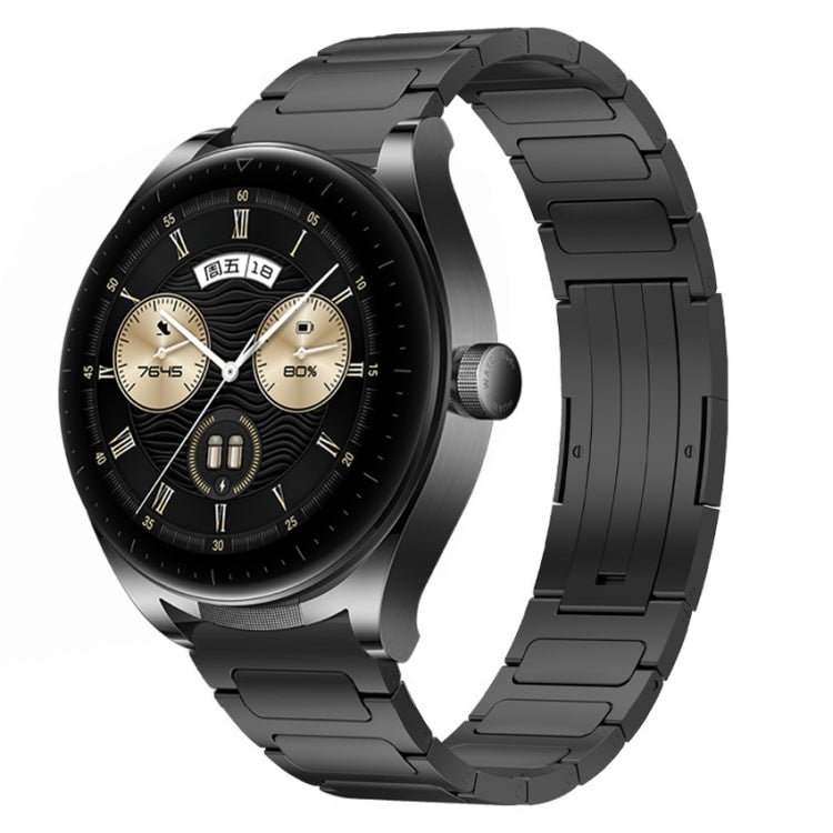 For Huawei Watch Buds 22mm I-Shaped Titanium Alloy Watch Band(Black) - Watch Bands by PMC Jewellery | Online Shopping South Africa | PMC Jewellery