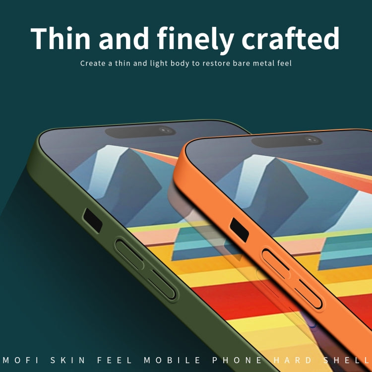 For iPhone 15 Plus MOFI Qin Series Skin Feel All-inclusive Silicone Phone Case(Orange) - iPhone 15 Plus Cases by MOFI | Online Shopping South Africa | PMC TechLife