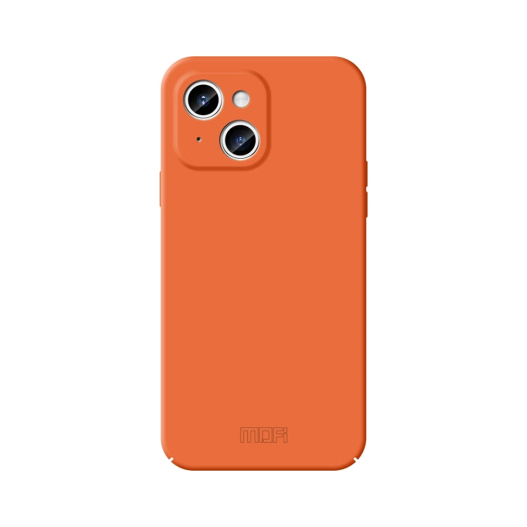 For iPhone 15 MOFI Qin Series Skin Feel All-inclusive Silicone Phone Case(Orange) - iPhone 15 Cases by MOFI | Online Shopping South Africa | PMC TechLife