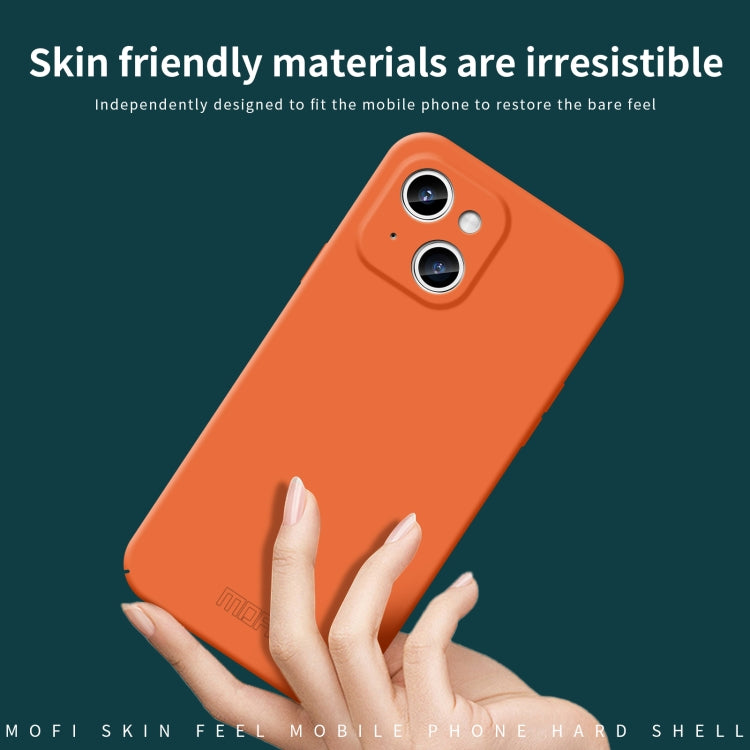 For iPhone 14 Plus MOFI Qin Series Skin Feel All-inclusive PC Phone Case(Blue) - iPhone 14 Plus Cases by MOFI | Online Shopping South Africa | PMC TechLife