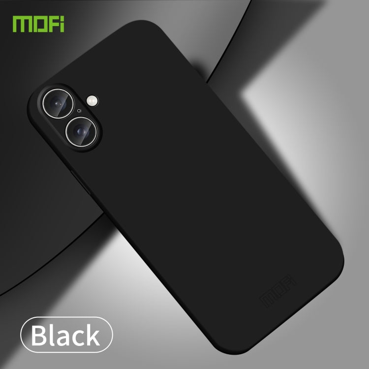 For iPhone 16 MOFI Qin Series Skin Feel All-inclusive PC Phone Case(Black) - iPhone 16 Cases by MOFI | Online Shopping South Africa | PMC Jewellery | Buy Now Pay Later Mobicred