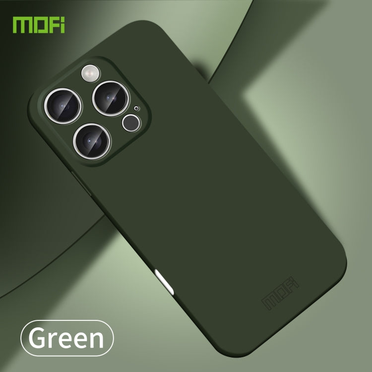 For iPhone 16 Pro MOFI Qin Series Skin Feel All-inclusive PC Phone Case(Green) - iPhone 16 Pro Cases by MOFI | Online Shopping South Africa | PMC Jewellery | Buy Now Pay Later Mobicred