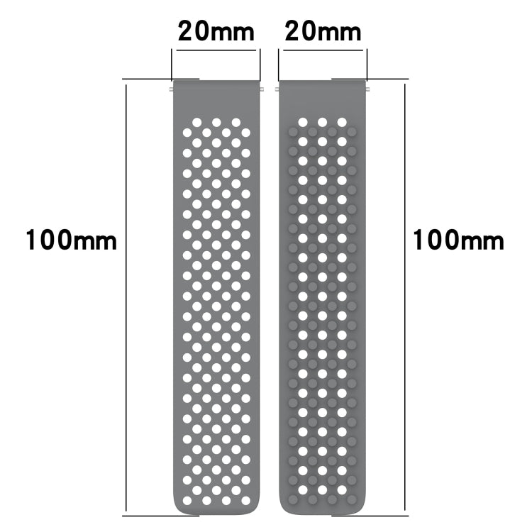 For Garmin Forerunner Sq2 20mm Holes Breathable 3D Dots Silicone Watch Band(Orange) - Watch Bands by PMC Jewellery | Online Shopping South Africa | PMC Jewellery