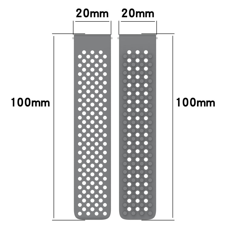 For Garmin Venu SQ 20mm Holes Breathable 3D Dots Silicone Watch Band(White) - Watch Bands by PMC Jewellery | Online Shopping South Africa | PMC Jewellery