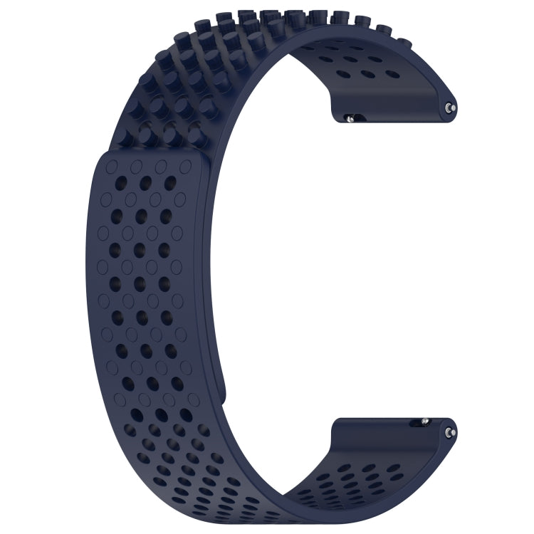 For Xiaomi Haylou RT LS05S 22mm Holes Breathable 3D Dots Silicone Watch Band(Midnight Blue) - Watch Bands by PMC Jewellery | Online Shopping South Africa | PMC Jewellery