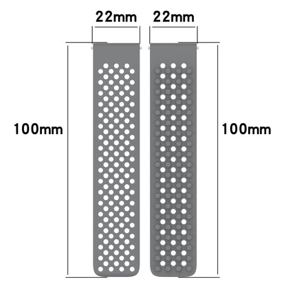 For Xiaomi MI Watch Color 22mm Holes Breathable 3D Dots Silicone Watch Band(White) - Watch Bands by PMC Jewellery | Online Shopping South Africa | PMC Jewellery