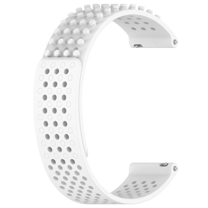 For Amazfit GTR 2e 22mm Holes Breathable 3D Dots Silicone Watch Band(White) - Watch Bands by PMC Jewellery | Online Shopping South Africa | PMC Jewellery