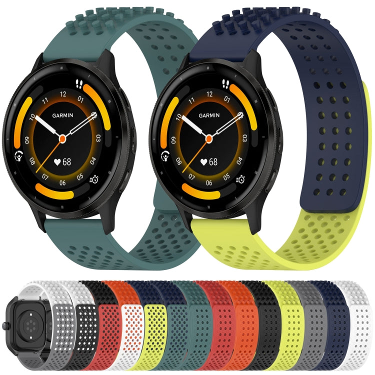 For Garmin Venu 2 22mm Holes Breathable 3D Dots Silicone Watch Band(Red) - Watch Bands by PMC TechLife | Online Shopping South Africa | PMC TechLife