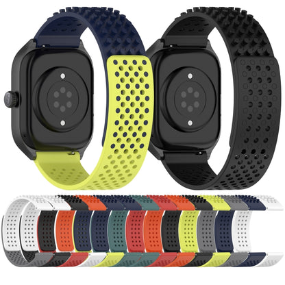 For Garmin Forerunner 255 22mm Holes Breathable 3D Dots Silicone Watch Band(Grey) - Watch Bands by PMC Jewellery | Online Shopping South Africa | PMC Jewellery