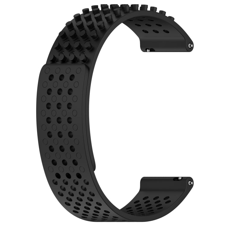 For Samsung Gear S3 Frontier 22mm Holes Breathable 3D Dots Silicone Watch Band(Black) - Watch Bands by PMC Jewellery | Online Shopping South Africa | PMC Jewellery