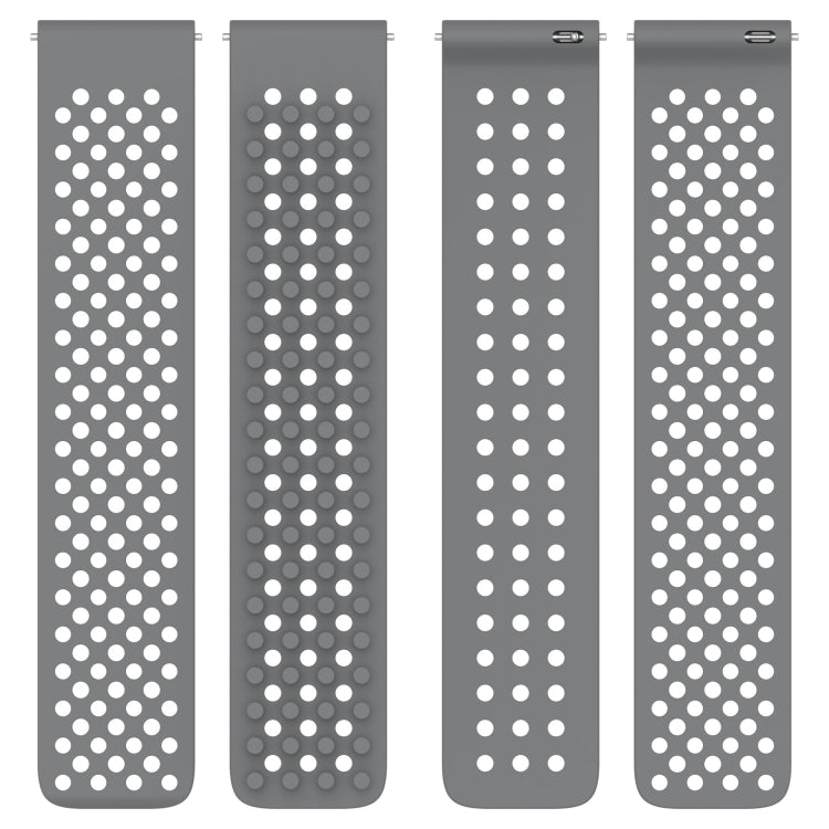 For  SUUNTO 9 Peak 22mm Holes Breathable 3D Dots Silicone Watch Band(Grey) -  by PMC Jewellery | Online Shopping South Africa | PMC Jewellery