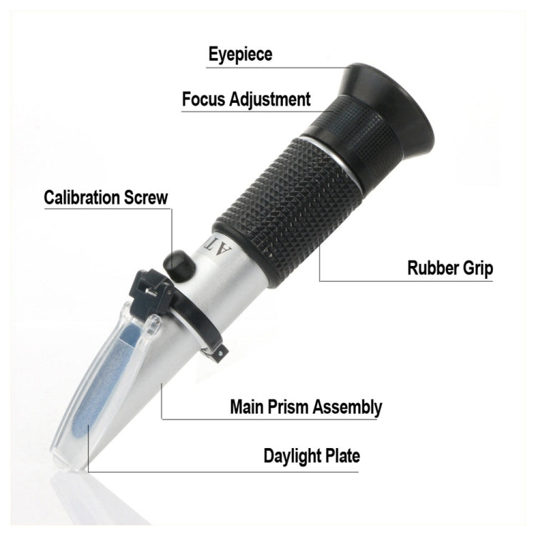 RZ121 Alcohol Refractometer Grape Wine Sugar Content 0~25% Alcohol Concentration 0~40% Brix Tester Meter ATC Handheld Tool - Digital Refractometer by PMC Jewellery | Online Shopping South Africa | PMC Jewellery | Buy Now Pay Later Mobicred