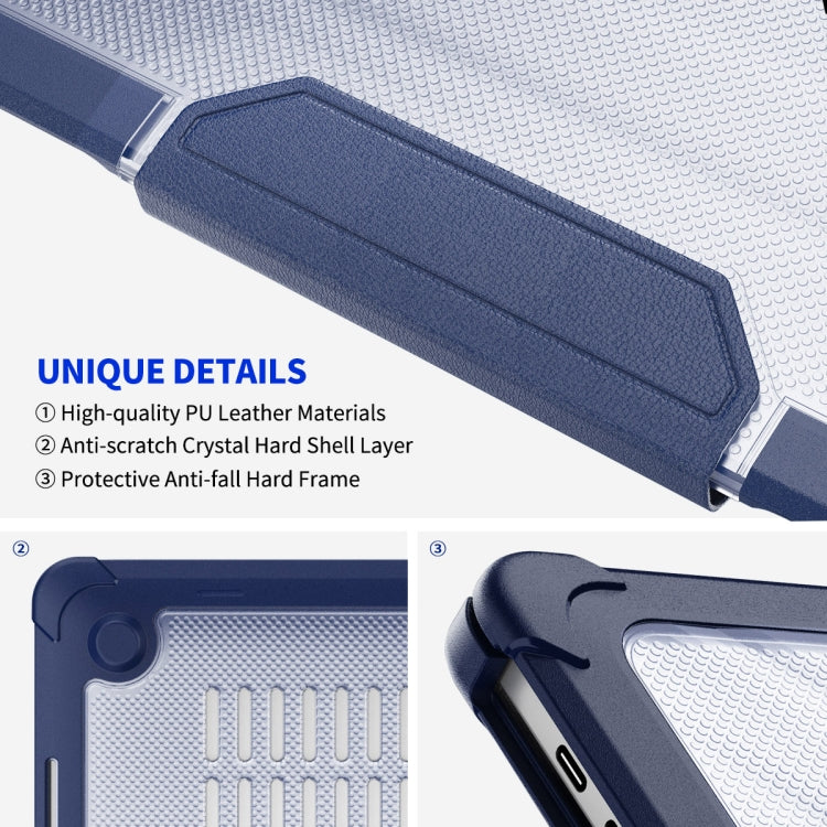 For MacBook Pro 13.3 A2251/A2289/A2338 ENKAY Hat-Prince 3 in 1 Protective Bracket Case Cover Hard Shell with TPU Keyboard Film / PET Screen Protector, Version:US(Dark Blue) - MacBook Pro Cases by ENKAY | Online Shopping South Africa | PMC Jewellery | Buy Now Pay Later Mobicred