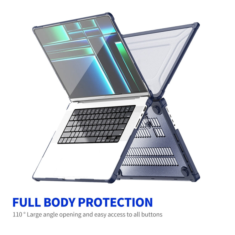 For MacBook Pro 14.2 A2442/A2779 ENKAY Hat-Prince 3 in 1 Protective Bracket Case Cover Hard Shell with TPU Keyboard Film / PET Screen Protector, Version:US(Light Blue) - MacBook Pro Cases by ENKAY | Online Shopping South Africa | PMC Jewellery | Buy Now Pay Later Mobicred