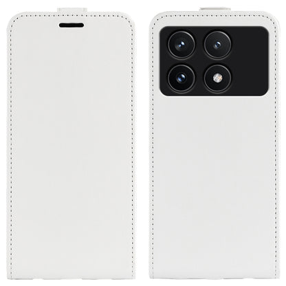 For Xiaomi Redmi K70 R64 Texture Single Vertical Flip Leather Phone Case(White) - K70 Cases by PMC Jewellery | Online Shopping South Africa | PMC Jewellery | Buy Now Pay Later Mobicred