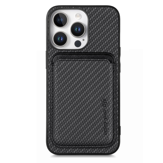 For iPhone 16 Pro Max Carbon Fiber Leather Card Magsafe Phone Case(Black) - iPhone 16 Pro Max Cases by PMC Jewellery | Online Shopping South Africa | PMC Jewellery | Buy Now Pay Later Mobicred