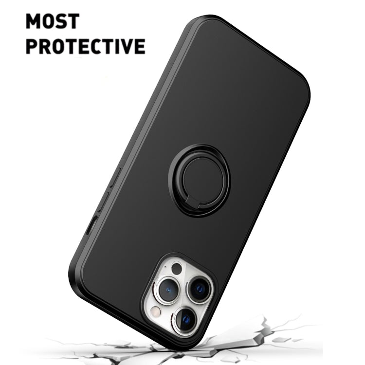 For iPhone 15 Pro Max Ring Kickstand Silicone Phone Case(Purple) - iPhone 15 Pro Max Cases by PMC TechLife | Online Shopping South Africa | PMC TechLife