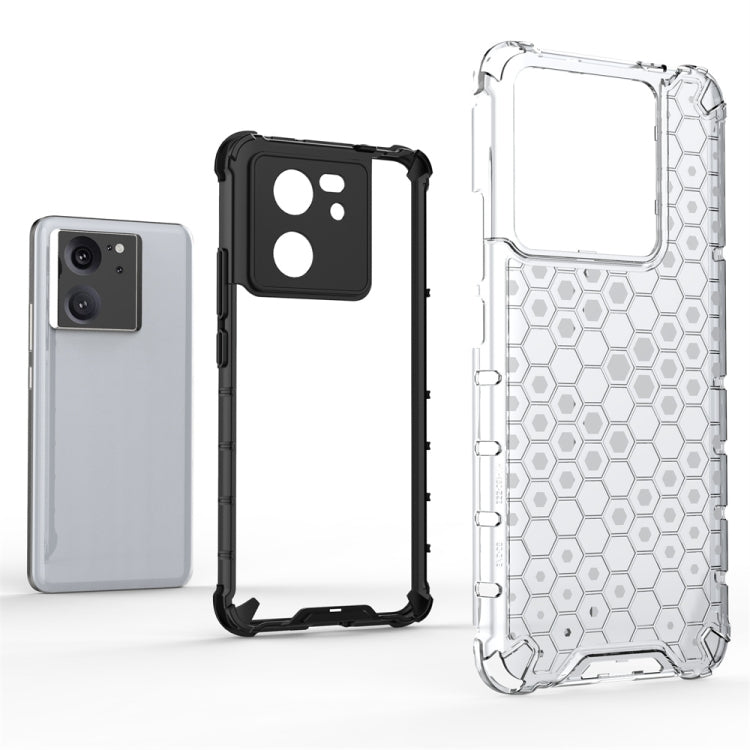 For Xiaomi 13T Shockproof Honeycomb Phone Case(Red) - Xiaomi Cases by PMC TechLife | Online Shopping South Africa | PMC TechLife | Buy Now Pay Later Mobicred