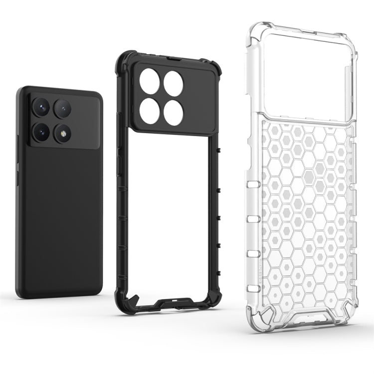 For Redmi K70 Shockproof Honeycomb Phone Case(Red) - Xiaomi Cases by PMC TechLife | Online Shopping South Africa | PMC TechLife