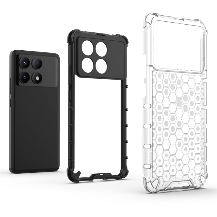 For Redmi K70E Shockproof Honeycomb Phone Case(Red) - K70E Cases by PMC TechLife | Online Shopping South Africa | PMC TechLife | Buy Now Pay Later Mobicred