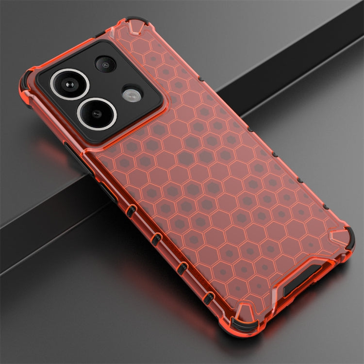 For Xiaomi Poco X6 Shockproof Honeycomb Phone Case(Red) - Xiaomi Cases by PMC Jewellery | Online Shopping South Africa | PMC Jewellery | Buy Now Pay Later Mobicred