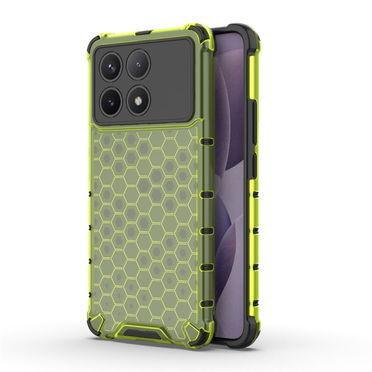 For Xiaomi Poco X6 Pro Shockproof Honeycomb Phone Case(Green) - Xiaomi Cases by PMC Jewellery | Online Shopping South Africa | PMC Jewellery | Buy Now Pay Later Mobicred