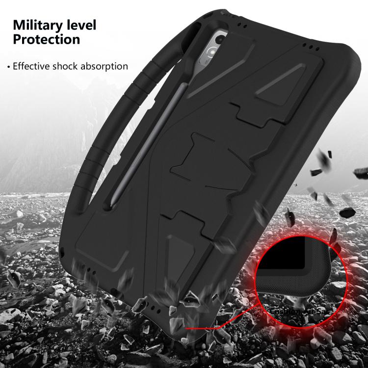 For Lenovo Xiaoxin Pad Pro 12.7 2025 EVA Shockproof Tablet Case with Holder(Black) - Lenovo by PMC TechLife | Online Shopping South Africa | PMC TechLife | Buy Now Pay Later Mobicred