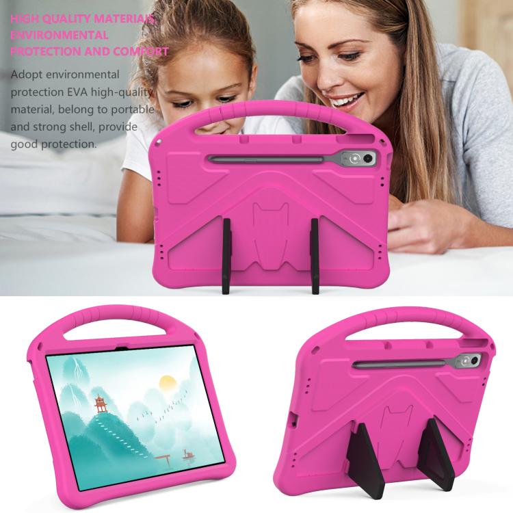 For Lenovo Xiaoxin Pad Pro 12.7 2025 EVA Shockproof Tablet Case with Holder(Rose Red) - Lenovo by PMC TechLife | Online Shopping South Africa | PMC TechLife | Buy Now Pay Later Mobicred