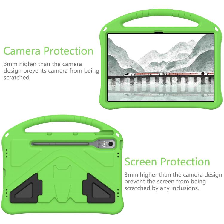 For Lenovo Xiaoxin Pad Pro 12.7 2025 EVA Shockproof Tablet Case with Holder(Green) - free shipping - PMC TechLife - Order now!