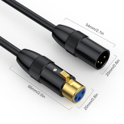 JUNSUNMAY XLR Male to Female Mic Cord 3 Pin Audio Cable Balanced Shielded Cable, Length:2m - Microphone Audio Cable & Connector by JUNSUNMAY | Online Shopping South Africa | PMC Jewellery | Buy Now Pay Later Mobicred