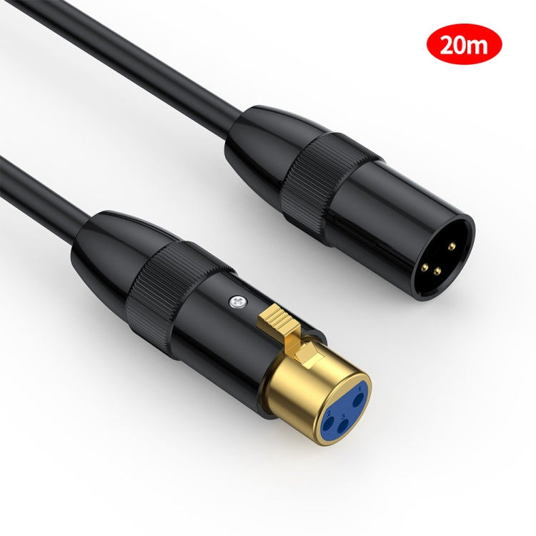 JUNSUNMAY XLR Male to Female Mic Cord 3 Pin Audio Cable Balanced Shielded Cable, Length:20m - Microphone Audio Cable & Connector by JUNSUNMAY | Online Shopping South Africa | PMC Jewellery | Buy Now Pay Later Mobicred