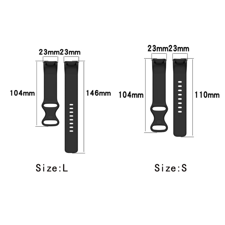 For Fitbit Charge 6 Solid Color Butterfly Buckle Silicone Watch Band, Size:L Size(Red) - Watch Bands by PMC TechLife | Online Shopping South Africa | PMC TechLife | Buy Now Pay Later Mobicred