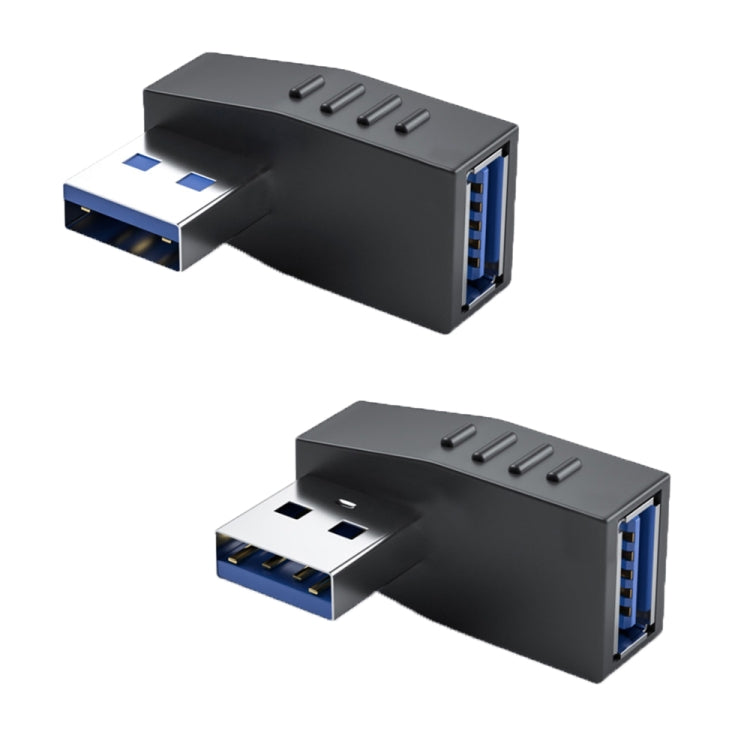ENKAY USB 3.0 Adapter 90 Degree Angle Male to Female Combo Coupler Extender Connector, Angle:Horizontal Left + Right - USB 3.0 by ENKAY | Online Shopping South Africa | PMC TechLife