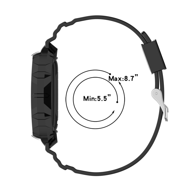 For Fitbit Charge 6 / 5 / 4 / 3 Armor Integrated TPU Watch Band(Black) - Watch Bands by PMC TechLife | Online Shopping South Africa | PMC TechLife | Buy Now Pay Later Mobicred