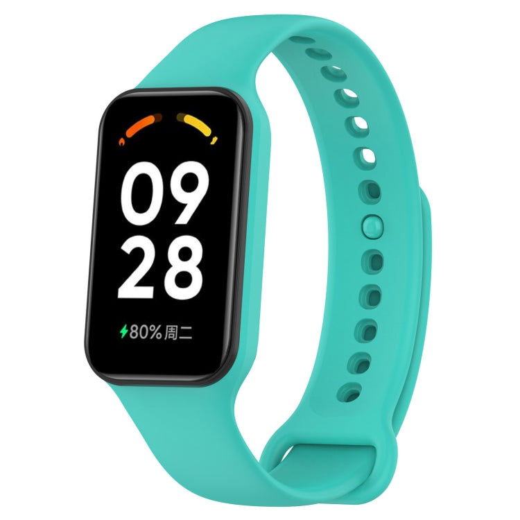 For Xiaomi Mi Band 8 Active Solid Color Integrated Silicone Watch Band(Teal Green) - free shipping - PMC TechLife - Order now!