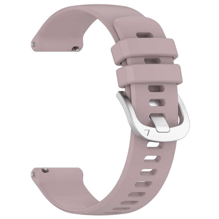 For Garmin Vivoactive 4S Liquid Glossy Silver Buckle Silicone Watch Band(Purple) - free shipping - PMC TechLife - Order now!