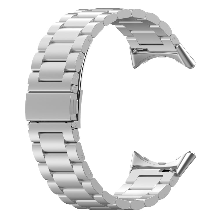 For Google Pixel Watch 2 Three Bead Stainless Steel Metal Watch Band(Silver) - free shipping - PMC TechLife - Order now!