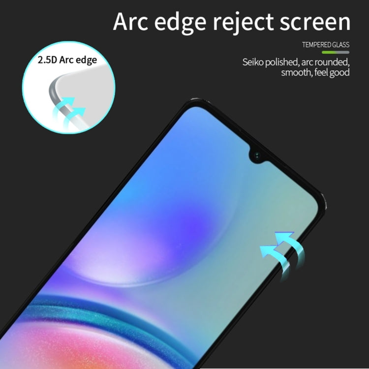 For Samsung Galaxy A05 MOFI 9H 2.5D Full Screen Tempered Glass Film(Black) - Galaxy Tempered Glass by MOFI | Online Shopping South Africa | PMC Jewellery