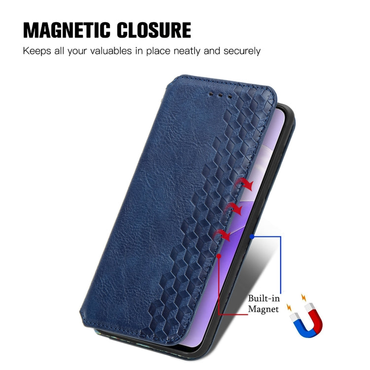 For Ulefone Note 15 Cubic Grid Pressed Magnetic Leather Phone Case(Blue) - Ulefone Cases by PMC Jewellery | Online Shopping South Africa | PMC Jewellery | Buy Now Pay Later Mobicred