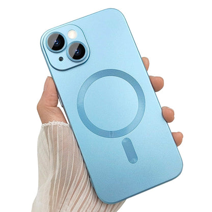 For iPhone 15 Plus ENKAY MagSafe Matte TPU Phone Case with Lens Film(Green) - iPhone 15 Plus Cases by ENKAY | Online Shopping South Africa | PMC Jewellery | Buy Now Pay Later Mobicred