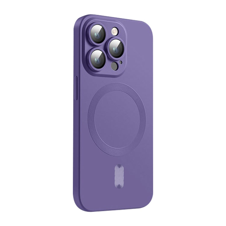 For iPhone 16 Pro ENKAY MagSafe Matte TPU Phone Case with Lens Film(Purple) - iPhone 16 Pro Cases by ENKAY | Online Shopping South Africa | PMC Jewellery | Buy Now Pay Later Mobicred