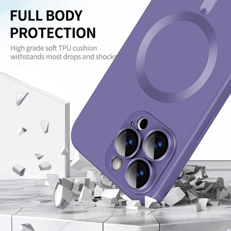 For iPhone 15 Plus ENKAY MagSafe Matte TPU Phone Case with Lens Film(Purple) - iPhone 15 Plus Cases by ENKAY | Online Shopping South Africa | PMC Jewellery