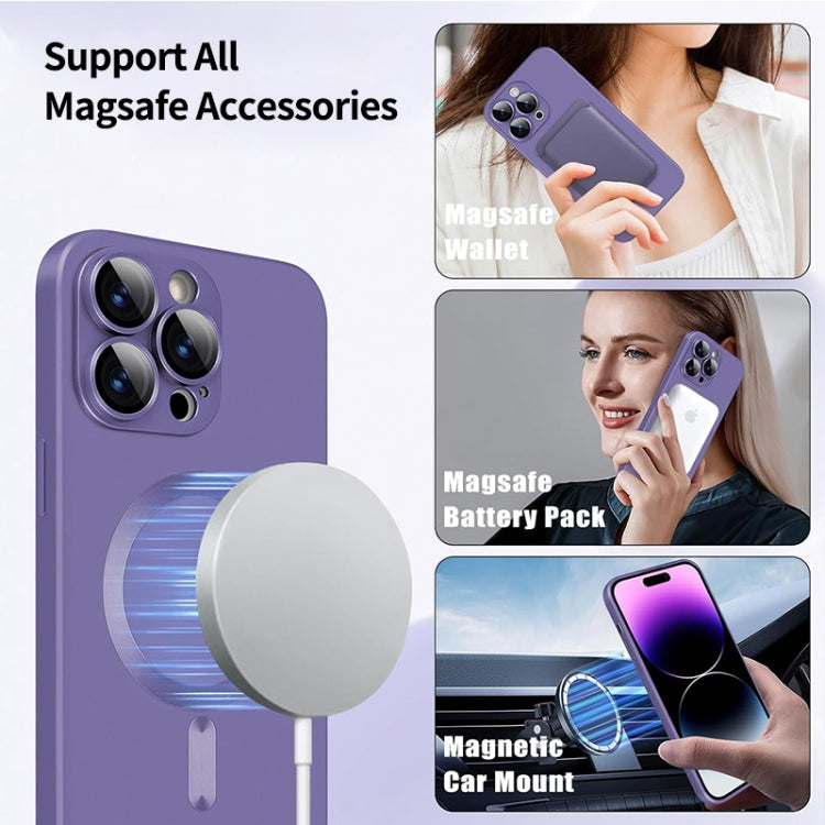 For iPhone 16 ENKAY MagSafe Matte TPU Phone Case with Lens Film(Silver) - iPhone 16 Cases by ENKAY | Online Shopping South Africa | PMC TechLife | Buy Now Pay Later Mobicred