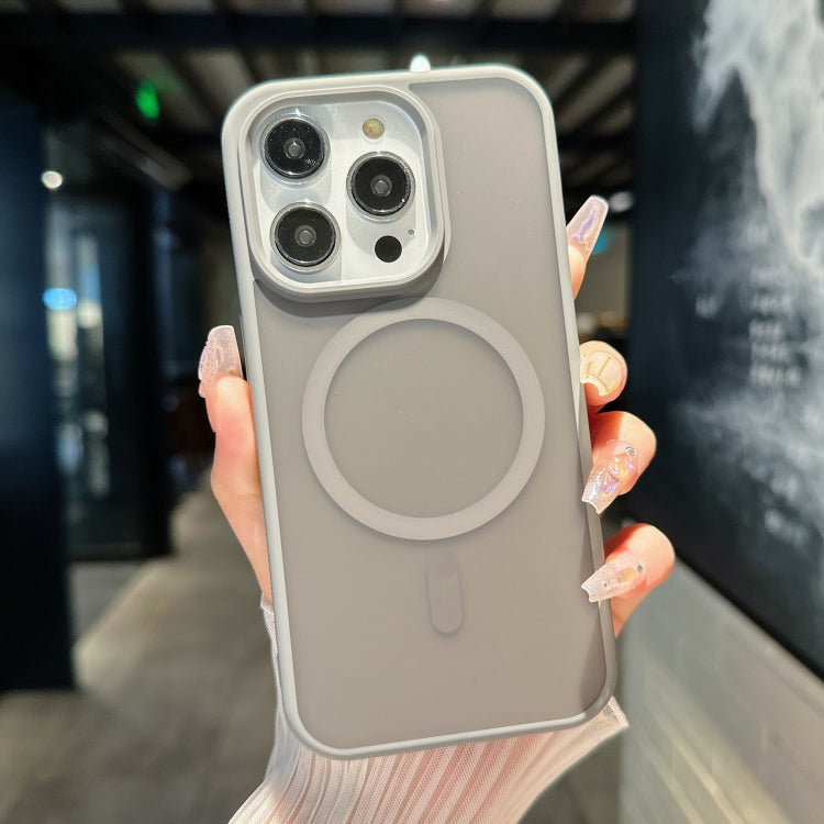 For iPhone 16 Pro Max Transparent TPU Hybrid PC Magsafe Phone Case(Grey) - iPhone 16 Pro Max Cases by PMC TechLife | Online Shopping South Africa | PMC TechLife | Buy Now Pay Later Mobicred