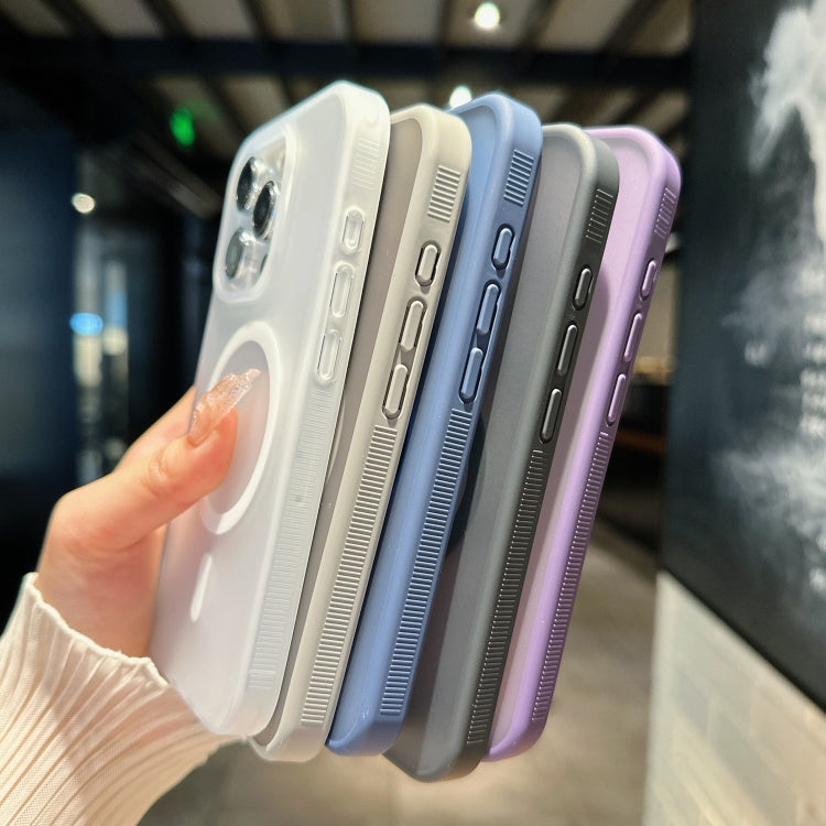 For iPhone 16 Transparent TPU Hybrid PC Magsafe Phone Case(Black) - iPhone 16 Cases by PMC TechLife | Online Shopping South Africa | PMC TechLife | Buy Now Pay Later Mobicred