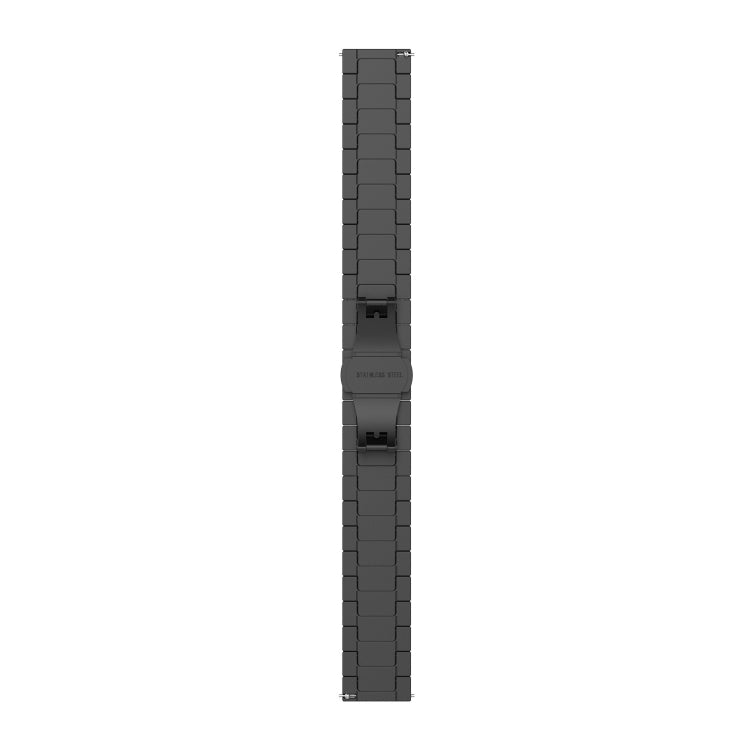 For Garmin Vivoactive 4S One Bead Butterfly Buckle Stainless Steel Metal Watch Band(Black) - Watch Bands by PMC Jewellery | Online Shopping South Africa | PMC Jewellery