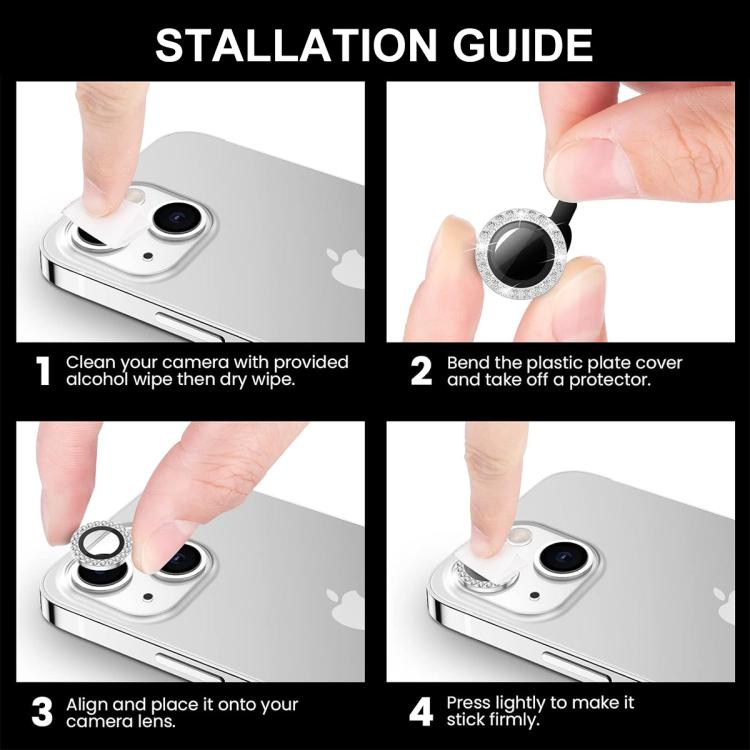 For iPhone 16e ENKAY AR Anti-reflection Individual Diamond Ring Camera Lens Glass Full Film(Pink) - free shipping - PMc TechLife - Order now!